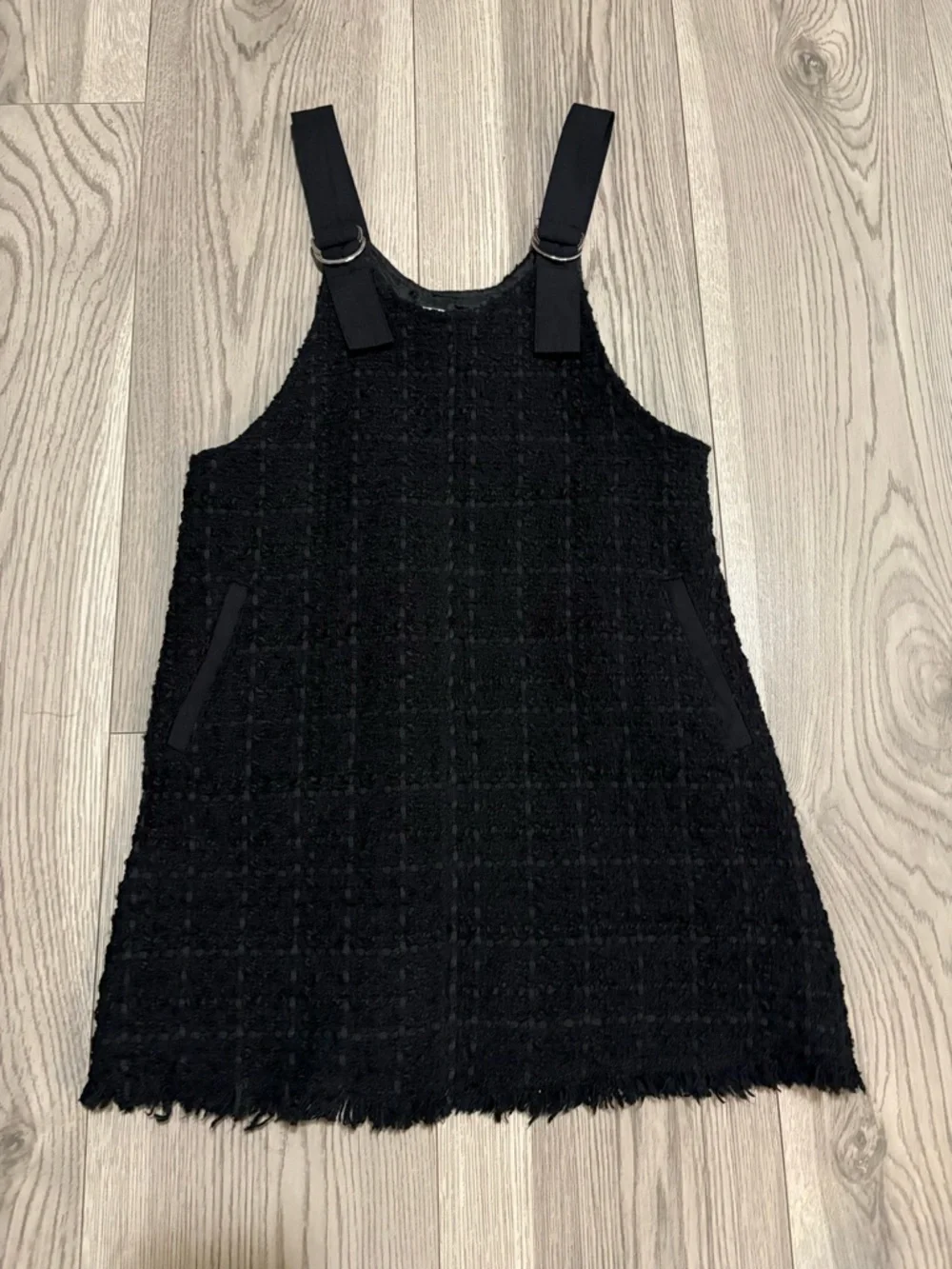 Zara Girls Textured Pinafore Dress Size 8